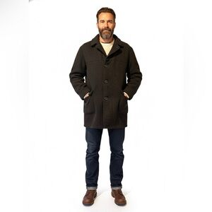 🖤 Rare Vintage McGregor Donkey Coat - Charcoal Wool w/ Red Lining (Size 40)